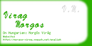virag morgos business card