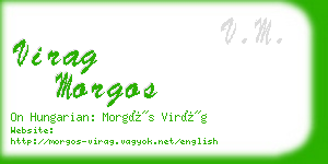 virag morgos business card